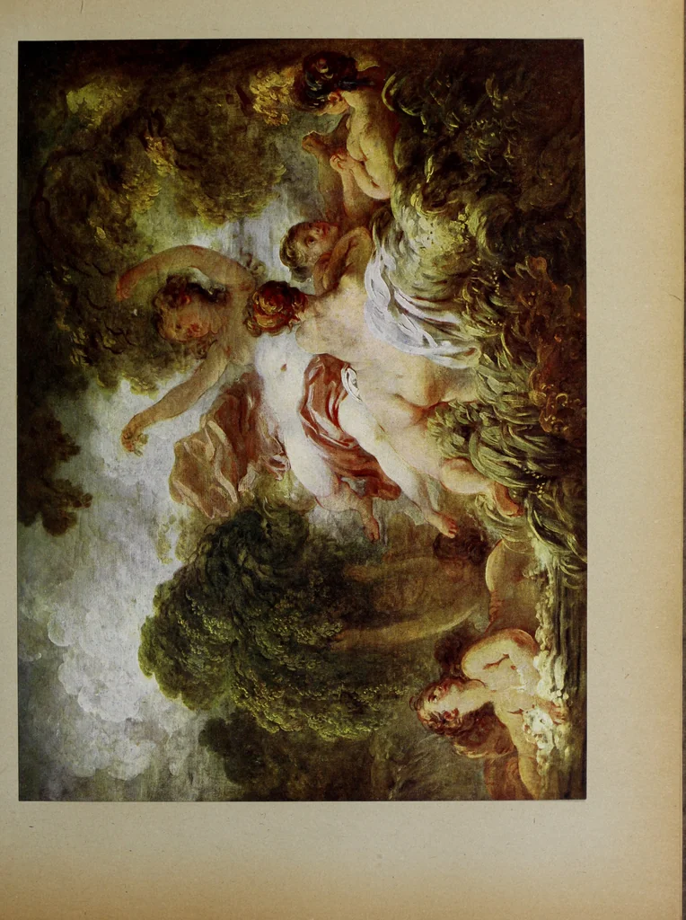 An illustration from Meister des Rokoko : acht farbige Wiedergaben nach Gemälden von Watteau, Boucher und Fragonard, 1900, leaf 22