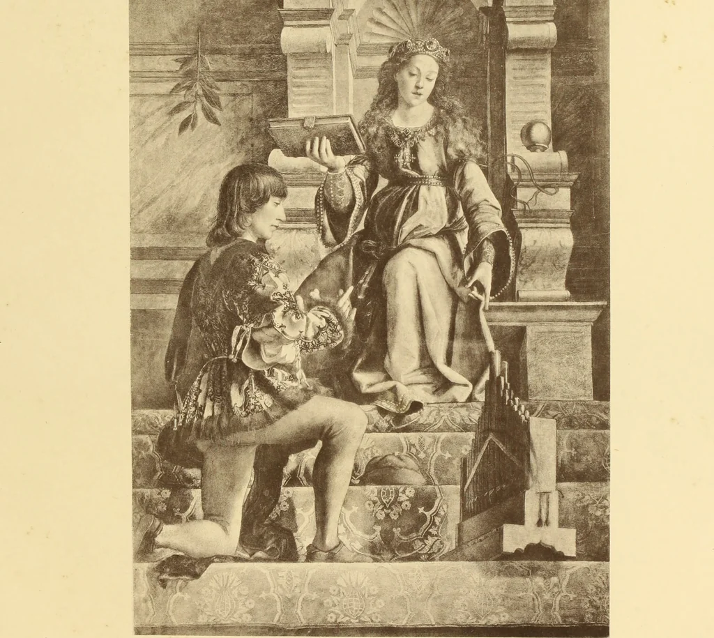 An illustration from Melozzo da Forli : ein Beitrag zur Kunst und Kulturgeschichte Italiens, 1886, leaf 430