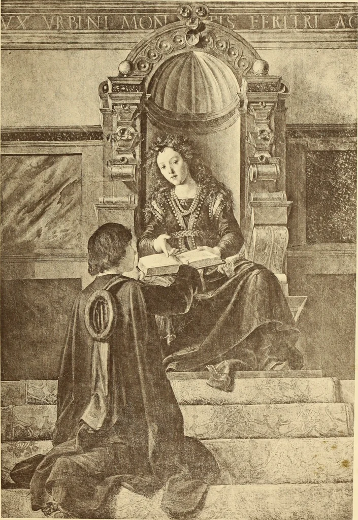 An illustration from Melozzo da Forli : ein Beitrag zur Kunst und Kulturgeschichte Italiens, 1886, leaf 432