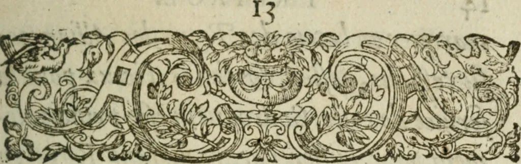 An illustration from Memoires et recueil de l'origine, alliances, & succession de la royale famille de Bourbon, branche de la Maison de France. Ensemble de l'histoire, gestes, & seruices plus memorables, faictz par les princes d'icelle aux Rois & Courõne de France, 1587, leaf 16
