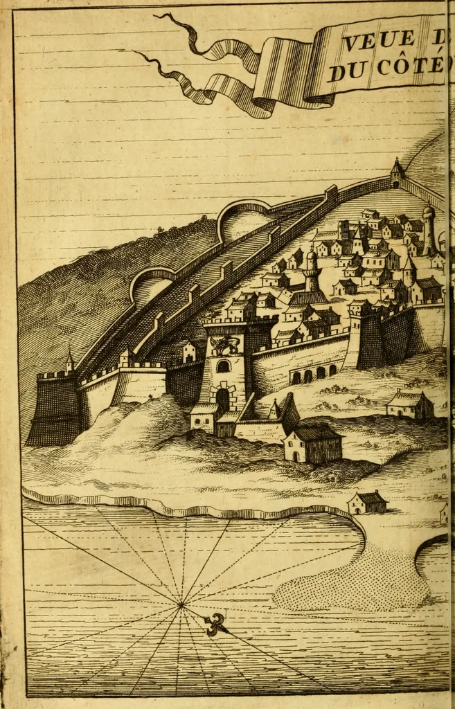 An illustration from Memoires, historiques & geographiques du royaume de la Moree, Negrepont, & des places maritimes, jusques à Thessalonique, 1686, leaf 111