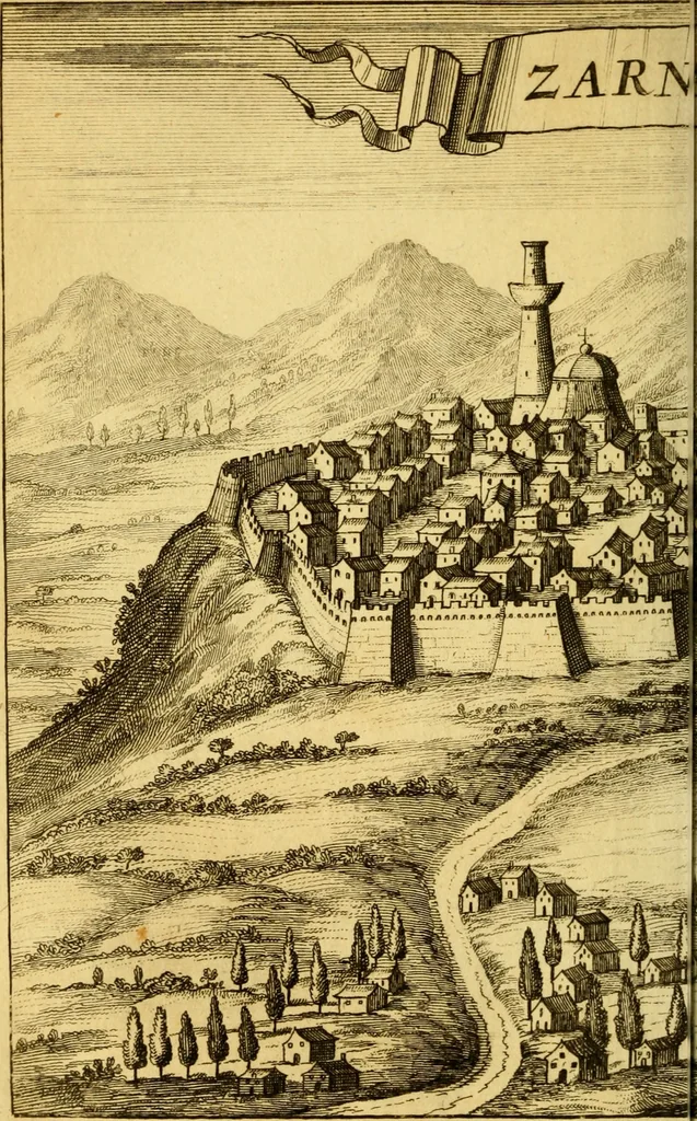 An illustration from Memoires, historiques & geographiques du royaume de la Moree, Negrepont, & des places maritimes, jusques à Thessalonique, 1686, leaf 147
