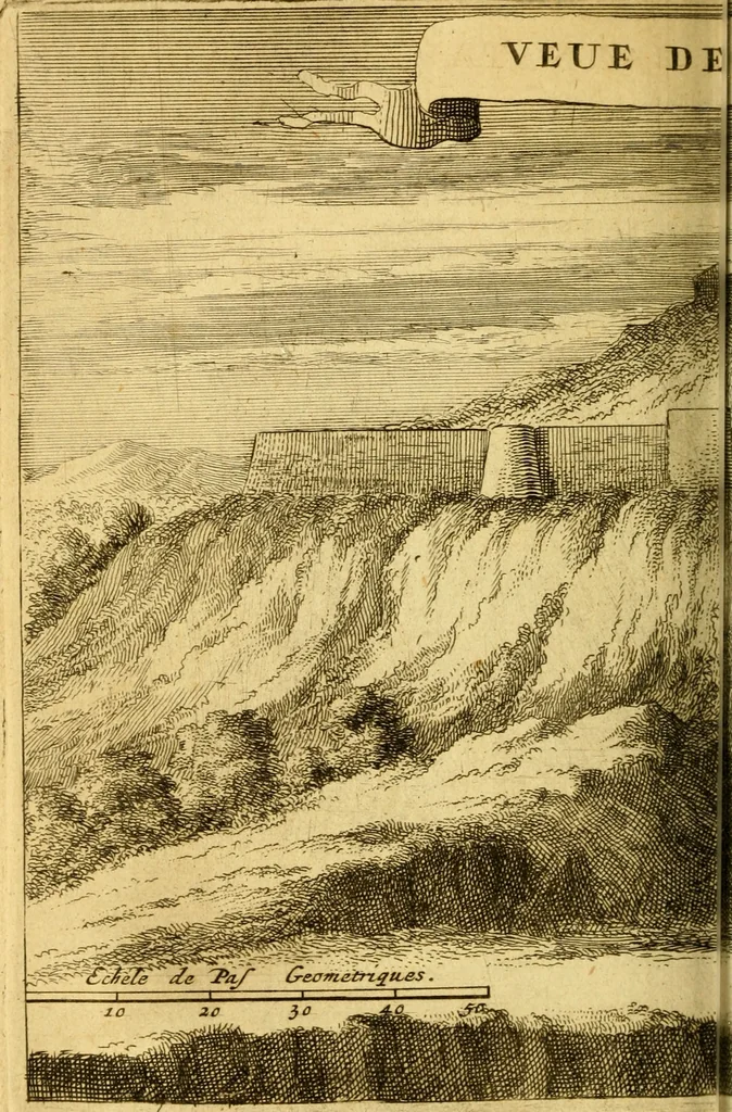 An illustration from Memoires, historiques & geographiques du royaume de la Moree, Negrepont, & des places maritimes, jusques à Thessalonique, 1686, leaf 151