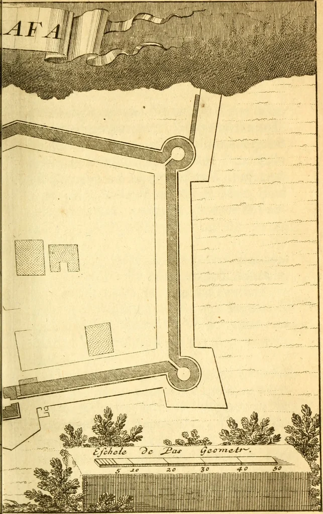 An illustration from Memoires, historiques & geographiques du royaume de la Moree, Negrepont, & des places maritimes, jusques à Thessalonique, 1686, leaf 158