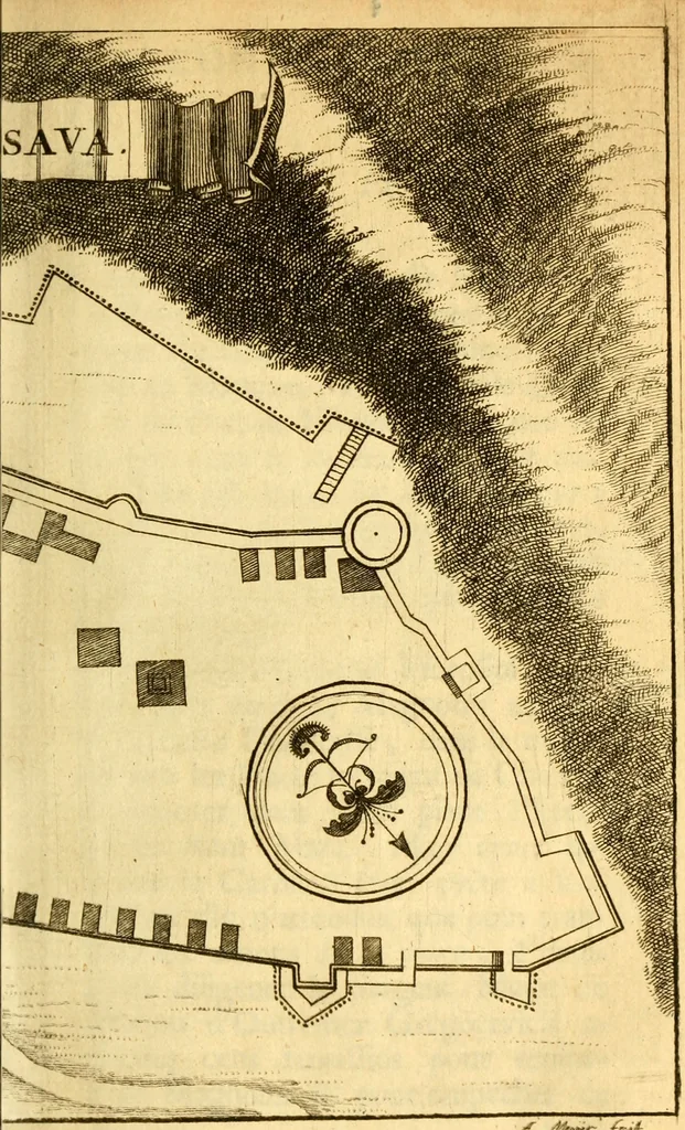 An illustration from Memoires, historiques & geographiques du royaume de la Moree, Negrepont, & des places maritimes, jusques à Thessalonique, 1686, leaf 166