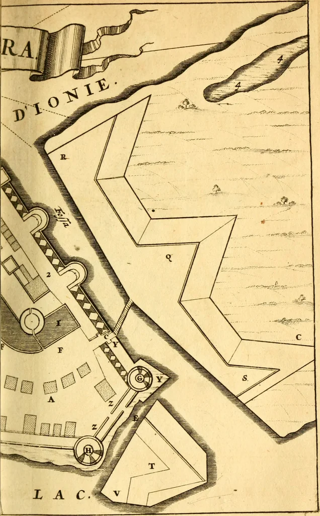 An illustration from Memoires, historiques & geographiques du royaume de la Moree, Negrepont, & des places maritimes, jusques à Thessalonique, 1686, leaf 256