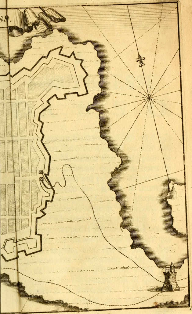 An illustration from Memoires, historiques & geographiques du royaume de la Moree, Negrepont, & des places maritimes, jusques à Thessalonique, 1686, leaf 280