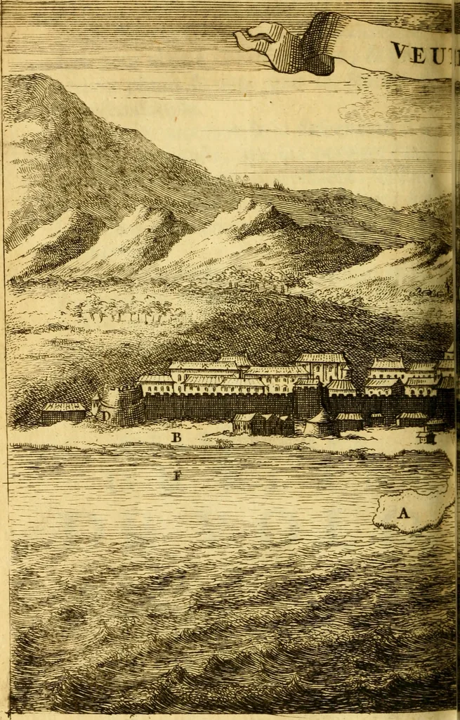 An illustration from Memoires, historiques & geographiques du royaume de la Moree, Negrepont, & des places maritimes, jusques à Thessalonique, 1686, leaf 381