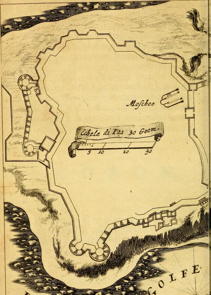 An illustration from Memoires, historiques & geographiques du royaume de la Moree, Negrepont, & des places maritimes, jusques à Thessalonique, 1686, leaf 87