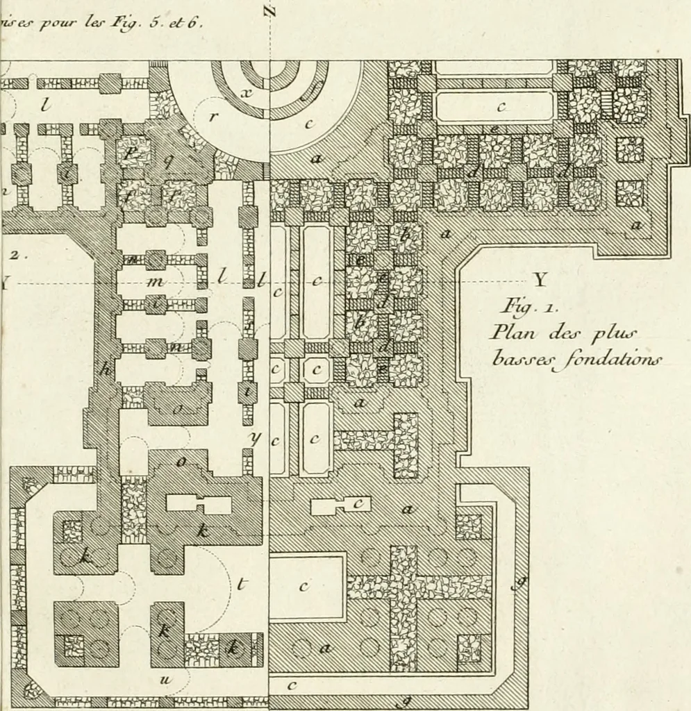 An illustration from Mémoires sur les objets les plus importans de l'architecture, 1769, leaf 206