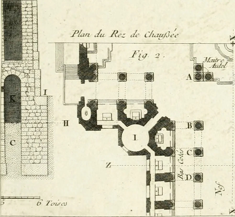An illustration from Mémoires sur les objets les plus importans de l'architecture, 1769, leaf 222