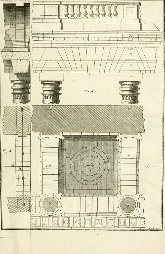 An illustration from Mémoires sur les objets les plus importans de l'architecture, 1769, leaf 328