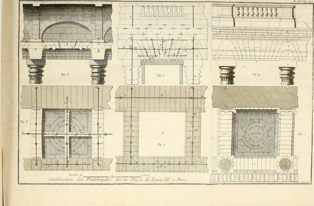 An illustration from Mémoires sur les objets les plus importans de l'architecture, 1769, leaf 329