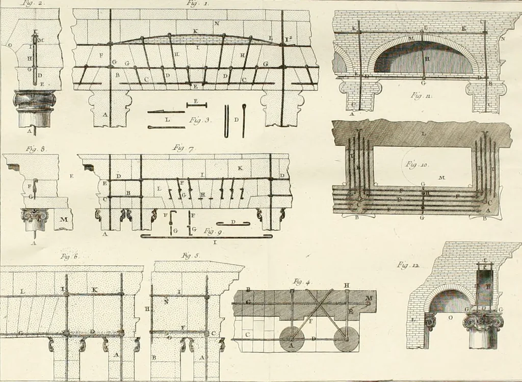 An illustration from Mémoires sur les objets les plus importans de l'architecture, 1769, leaf 347