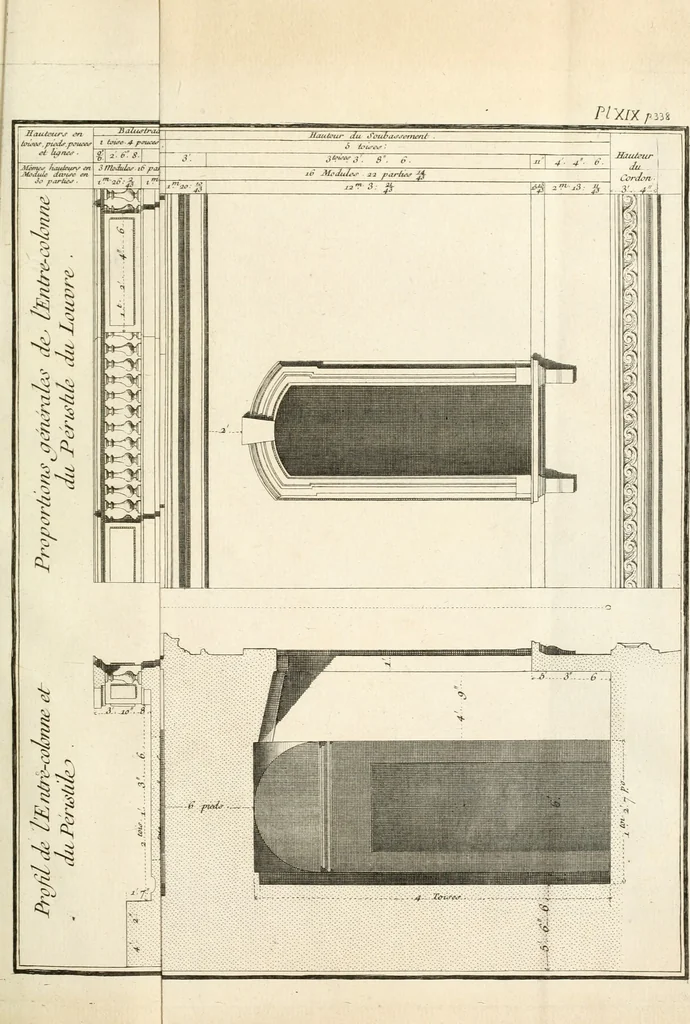 An illustration from Mémoires sur les objets les plus importans de l'architecture, 1769, leaf 384