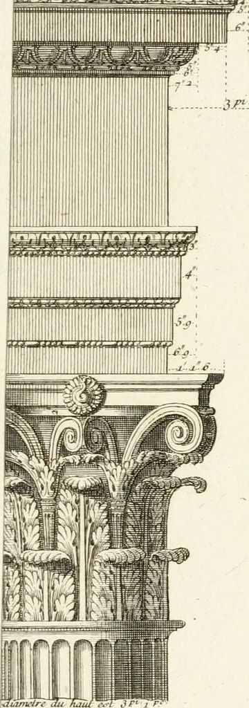 An illustration from Mémoires sur les objets les plus importans de l'architecture, 1769, leaf 386
