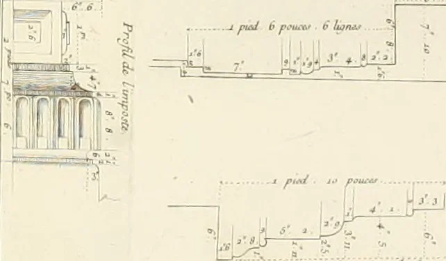 An illustration from Mémoires sur les objets les plus importans de l'architecture, 1769, leaf 391