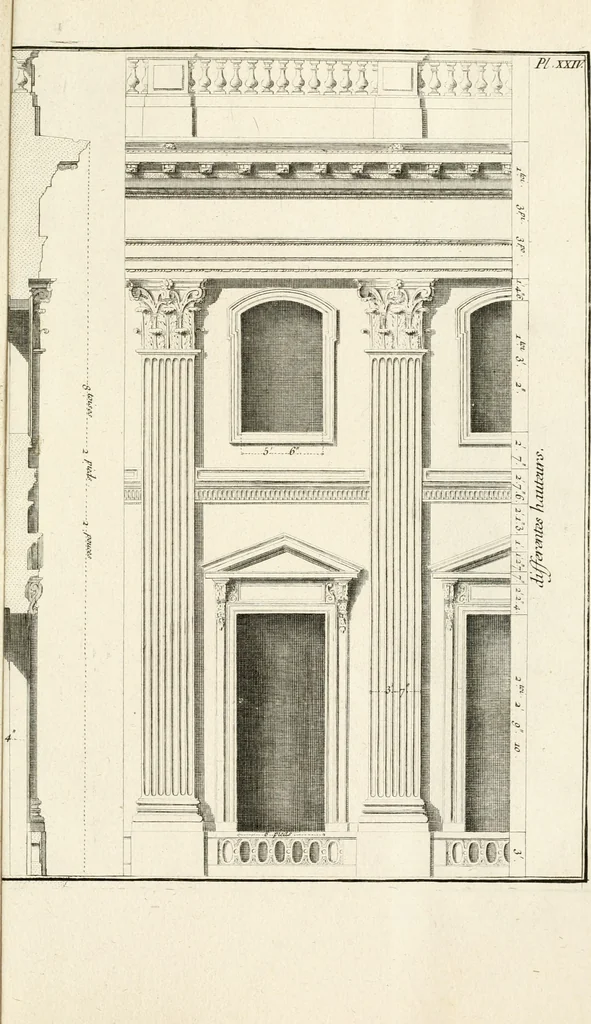An illustration from Mémoires sur les objets les plus importans de l'architecture, 1769, leaf 394