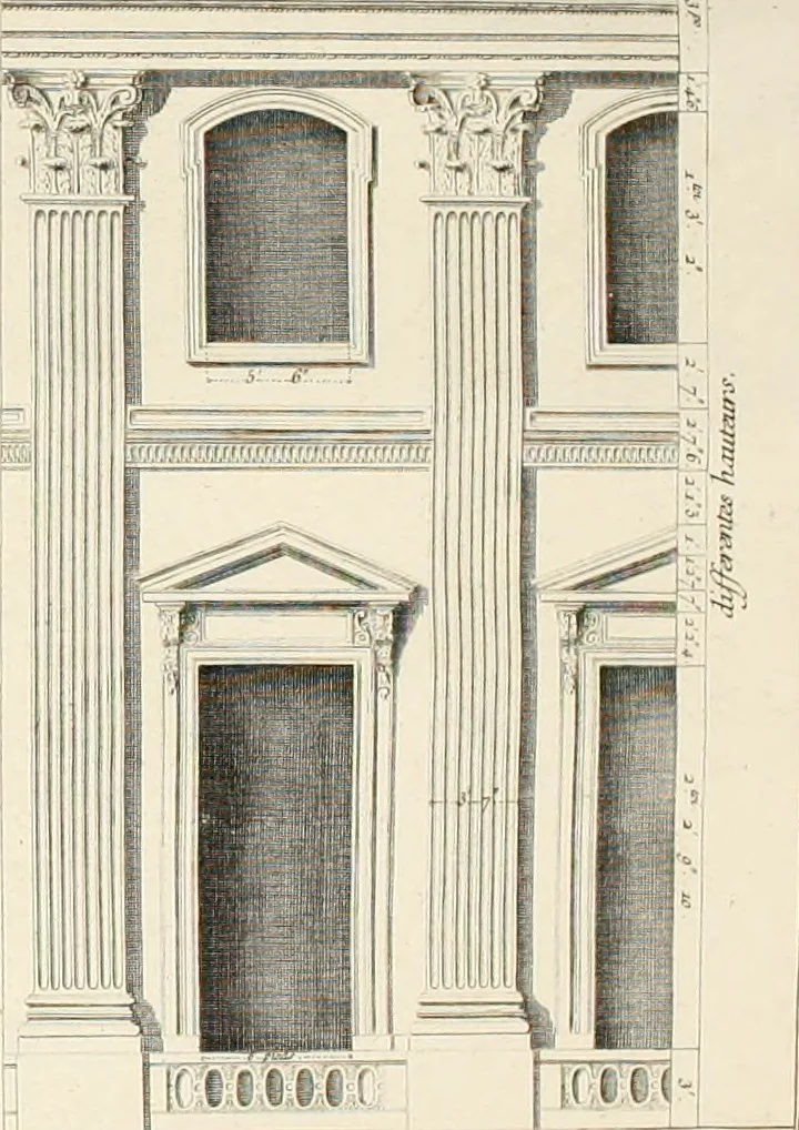 An illustration from Mémoires sur les objets les plus importans de l'architecture, 1769, leaf 395
