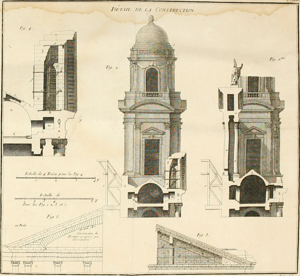 An illustration from Mémoires sur les objets les plus importans de l'architecture, 1769, leaf 415