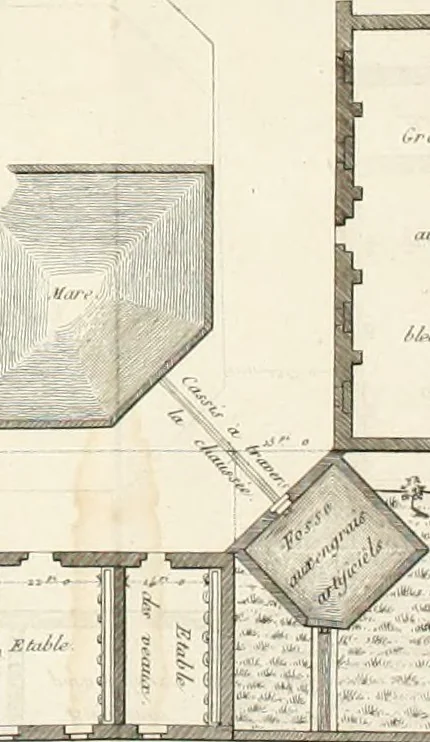An illustration from Mémoire sur l'art de perfectionner les constructions rurales, 1805, leaf 119