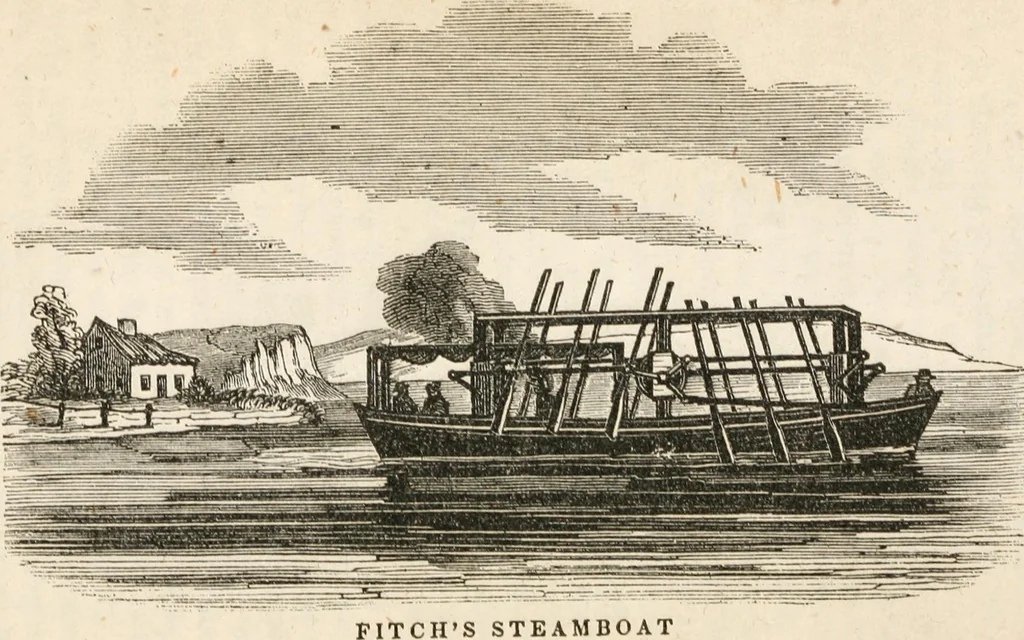 An illustration from Memoirs of the most eminent American mechanics : also, lives of distinguished European mechanics : together with a collection of anecdotes ... relating to the mechanic arts : illustrated by fifty engravings, 1852, leaf 38