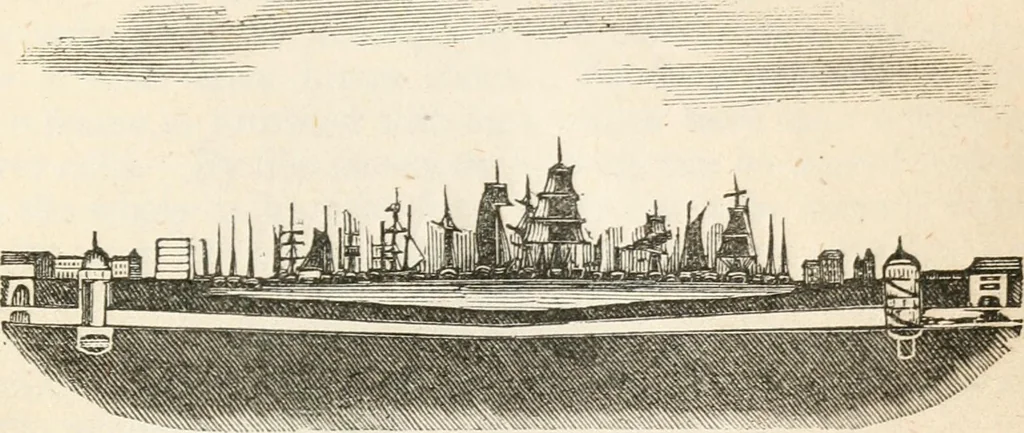 An illustration from Memoirs of the most eminent American mechanics : also, lives of distinguished European mechanics : together with a collection of anecdotes ... relating to the mechanic arts : illustrated by fifty engravings, 1852, leaf 442