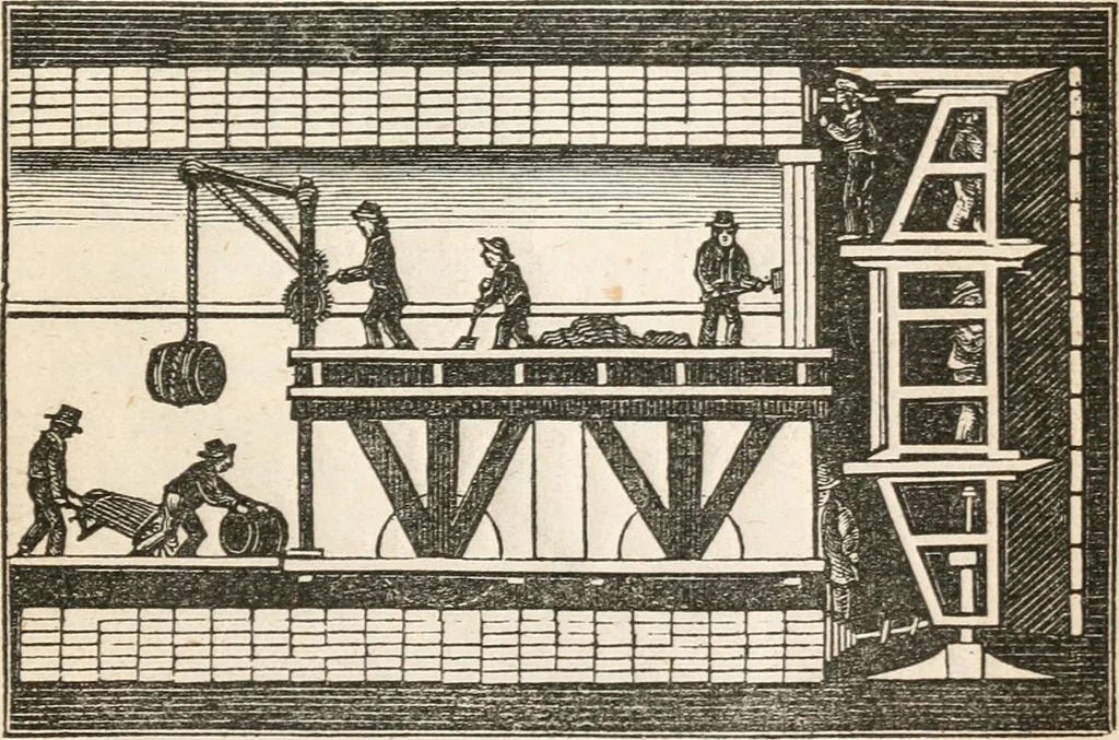 An illustration from Memoirs of the most eminent American mechanics : also, lives of distinguished European mechanics : together with a collection of anecdotes ... relating to the mechanic arts : illustrated by fifty engravings, 1852, leaf 442