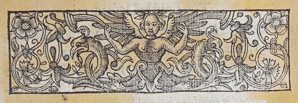 An illustration from The memorable maske of the two honorable houses or inns of Court; the Middle Temple, and Lyncolns Inne. As it was performd before the King, at White-Hall on Shroue Munday at night; being the 15. of February. 1613. At the princely celebration of the most royall nuptialls of the palsgraue, and his thrice gratious Princesse Elizabeth &c. ..., 1613, leaf 9