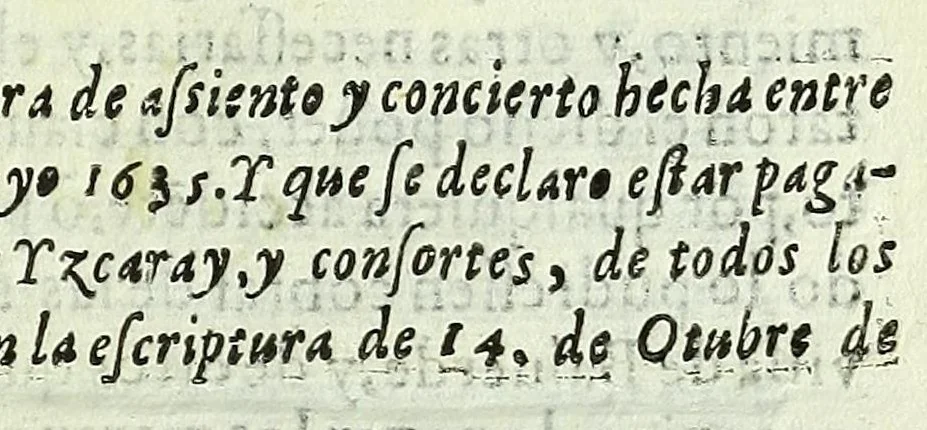 An illustration from Memorial del pleyto de don Baltassar de Herrera y Oballe, vezino de Salamanca con Iocahin de Yzcaray, y otros consortes vezinos desta ciudad, 1640, leaf 7