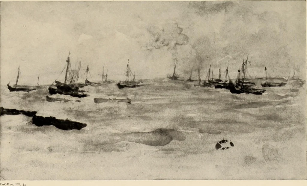 An illustration from Memorial exhibition of the works of the late J. McNeill Whistler, first president of the International Society of Sculptors, Painters, and Gravers, in the New Gallery, Regent Street, London, from the twenty-second of February to the thirty-first of March, 1905, leaf 124