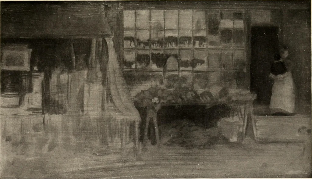 An illustration from Memorial exhibition of the works of the late J. McNeill Whistler, first president of the International Society of Sculptors, Painters, and Gravers, in the New Gallery, Regent Street, London, from the twenty-second of February to the thirty-first of March, 1905, leaf 220