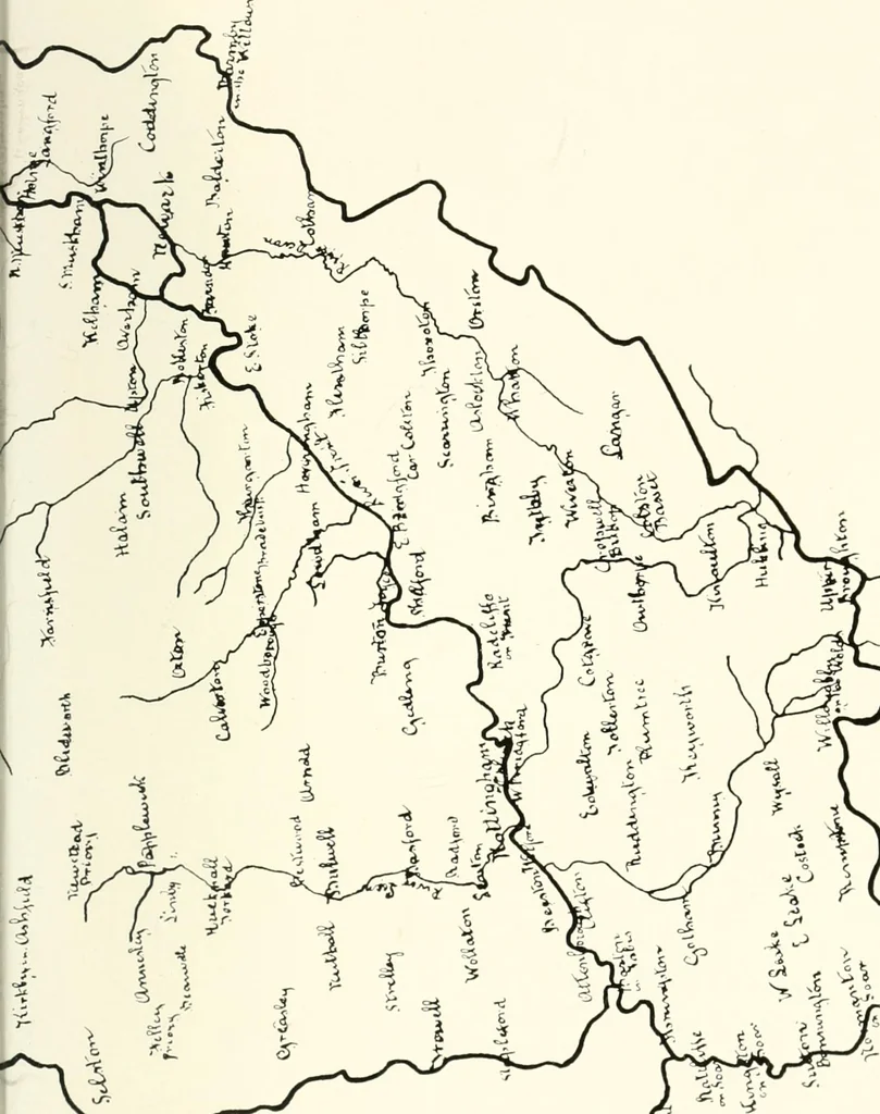 An illustration from Memorials of old Nottinghamshire, 1912, leaf 454