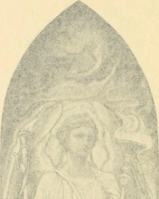 An illustration from Memorial windows., 1896, leaf 17