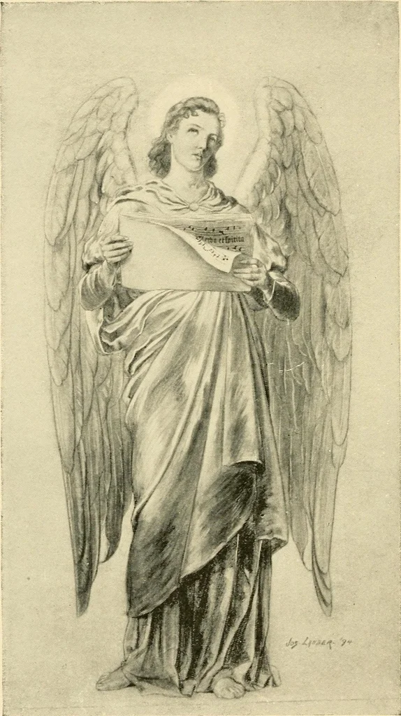 An illustration from Memorial windows., 1896, leaf 21