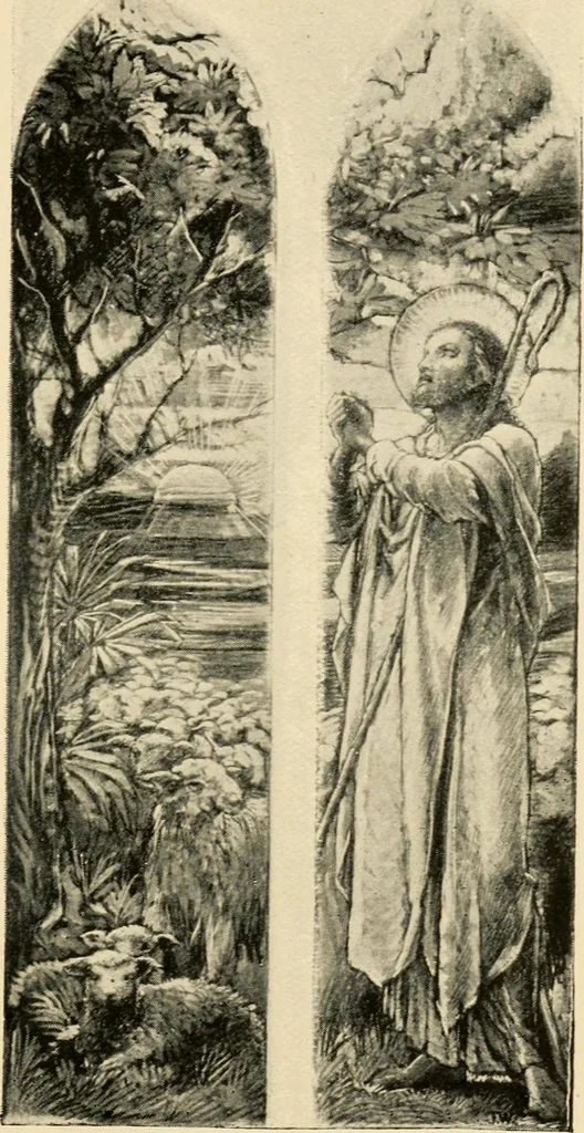 An illustration from Memorial windows., 1896, leaf 50