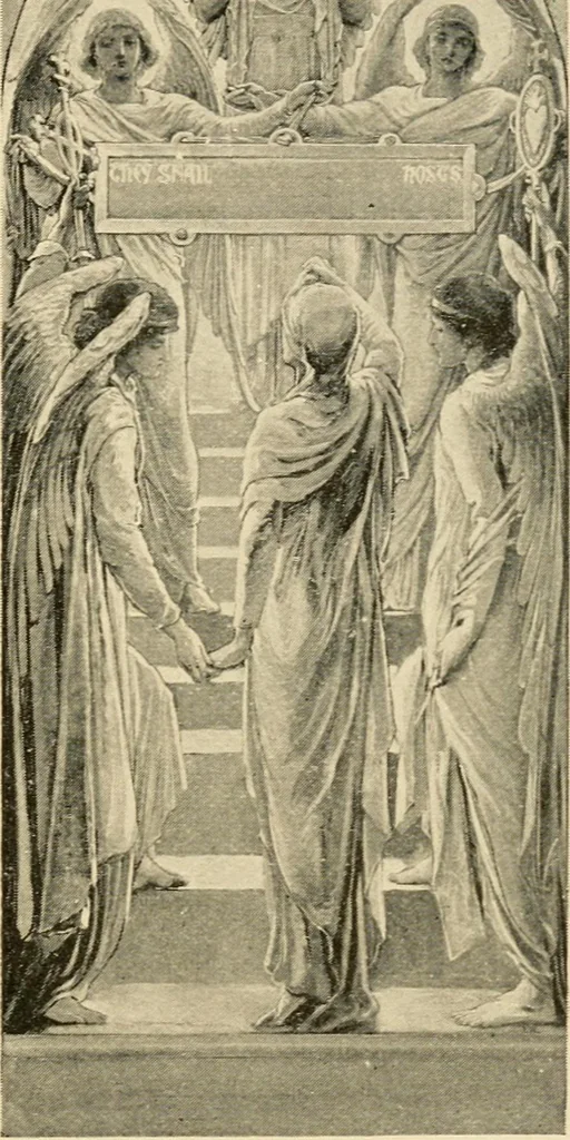 An illustration from Memorial windows., 1896, leaf 80