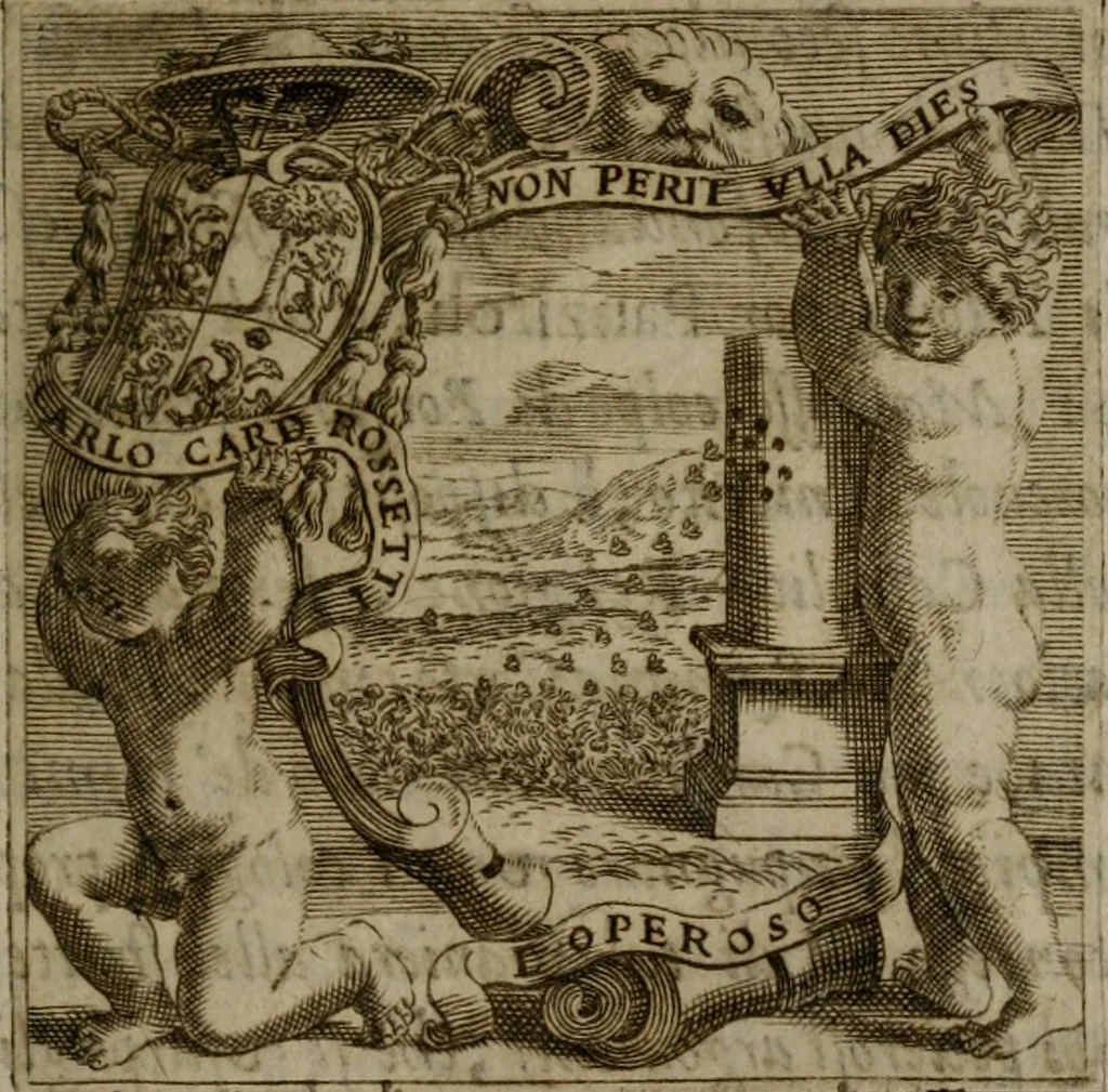An illustration from Memorie, imprese, e ritratti de' signori Accademici Gelati de Bologna, 1672, leaf 110