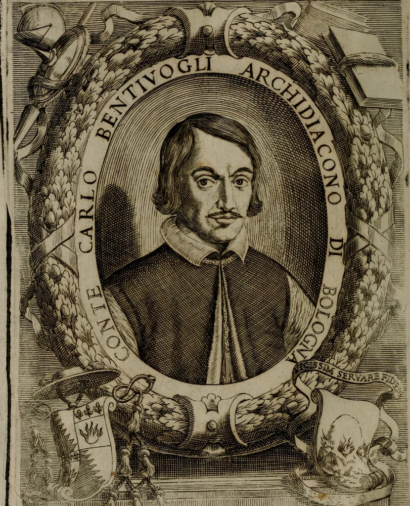 An illustration from Memorie, imprese, e ritratti de' signori Accademici Gelati de Bologna, 1672, leaf 117