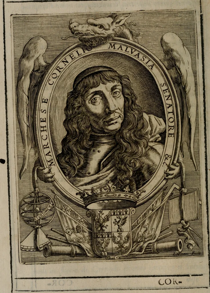 An illustration from Memorie, imprese, e ritratti de' signori Accademici Gelati de Bologna, 1672, leaf 139