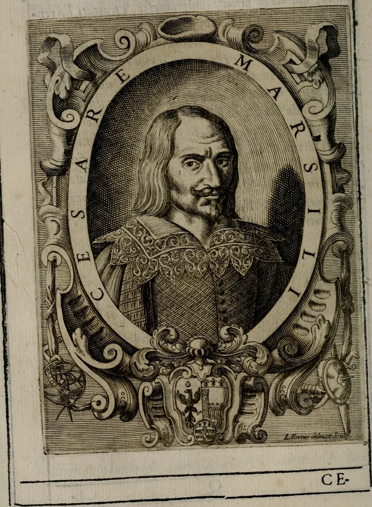 An illustration from Memorie, imprese, e ritratti de' signori Accademici Gelati de Bologna, 1672, leaf 151