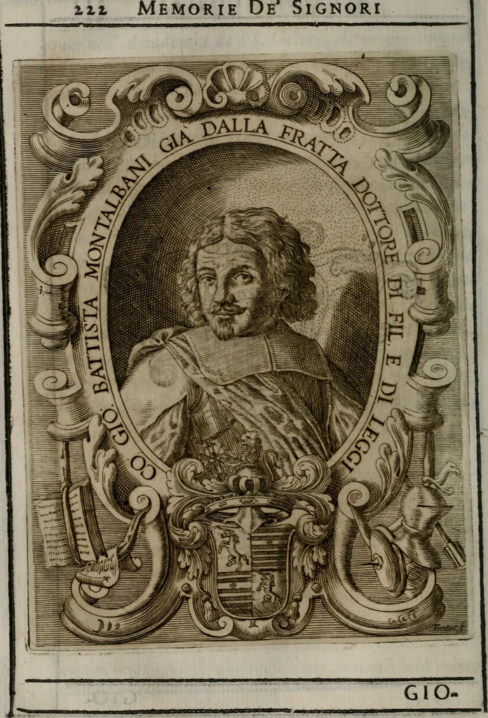 An illustration from Memorie, imprese, e ritratti de' signori Accademici Gelati de Bologna, 1672, leaf 251