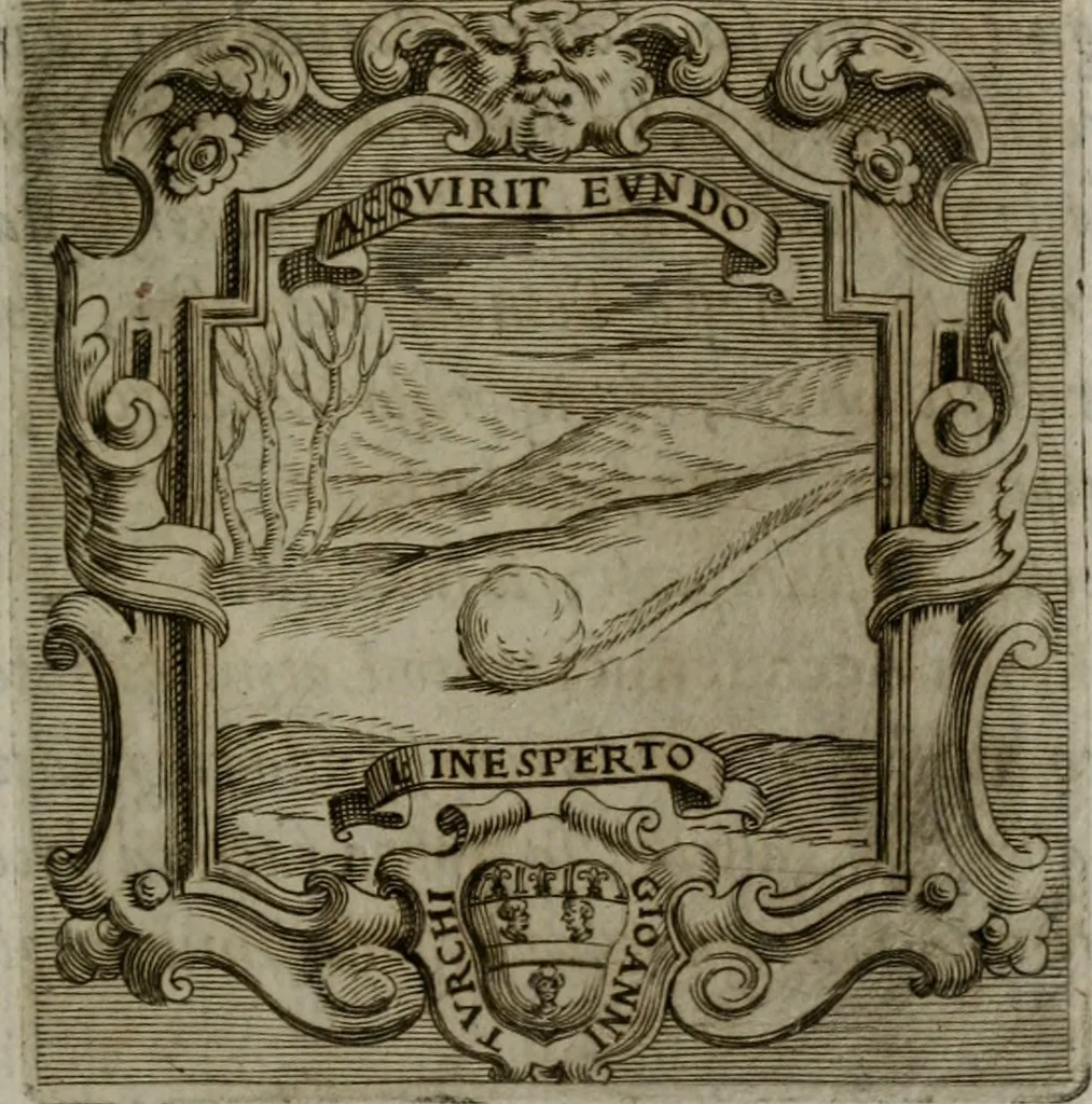 An illustration from Memorie, imprese, e ritratti de' signori Accademici Gelati de Bologna, 1672, leaf 258
