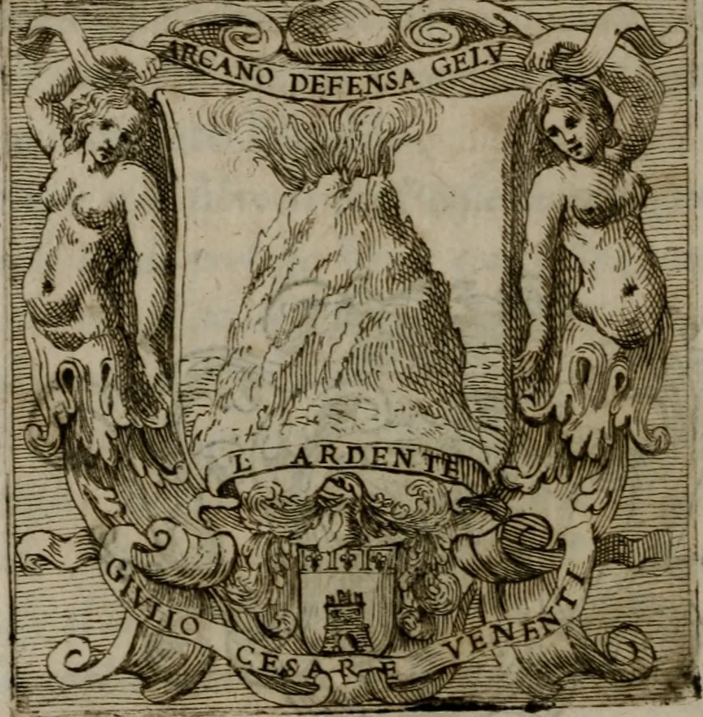 An illustration from Memorie, imprese, e ritratti de' signori Accademici Gelati de Bologna, 1672, leaf 267