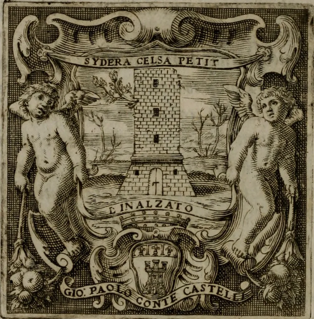 An illustration from Memorie, imprese, e ritratti de' signori Accademici Gelati de Bologna, 1672, leaf 269