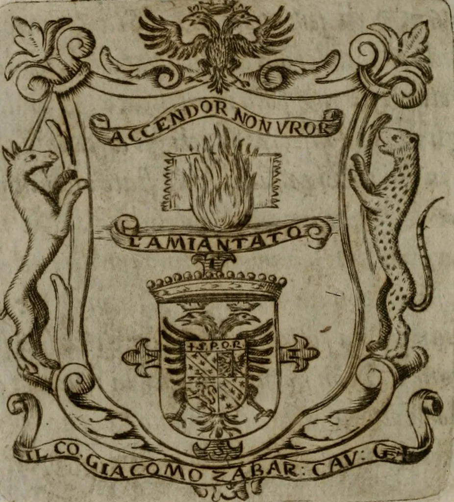 An illustration from Memorie, imprese, e ritratti de' signori Accademici Gelati de Bologna, 1672, leaf 271