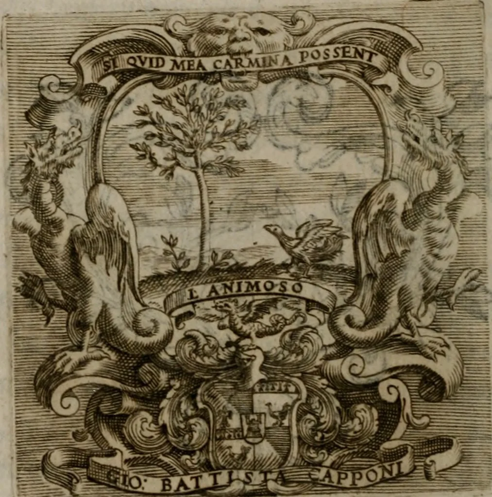 An illustration from Memorie, imprese, e ritratti de' signori Accademici Gelati de Bologna, 1672, leaf 285
