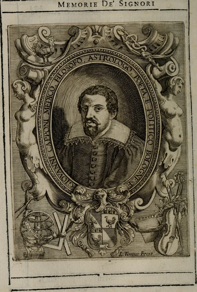 An illustration from Memorie, imprese, e ritratti de' signori Accademici Gelati de Bologna, 1672, leaf 303