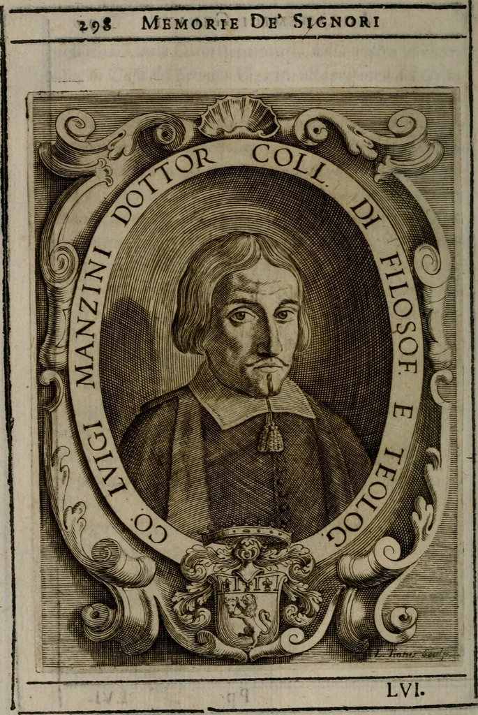 An illustration from Memorie, imprese, e ritratti de' signori Accademici Gelati de Bologna, 1672, leaf 333