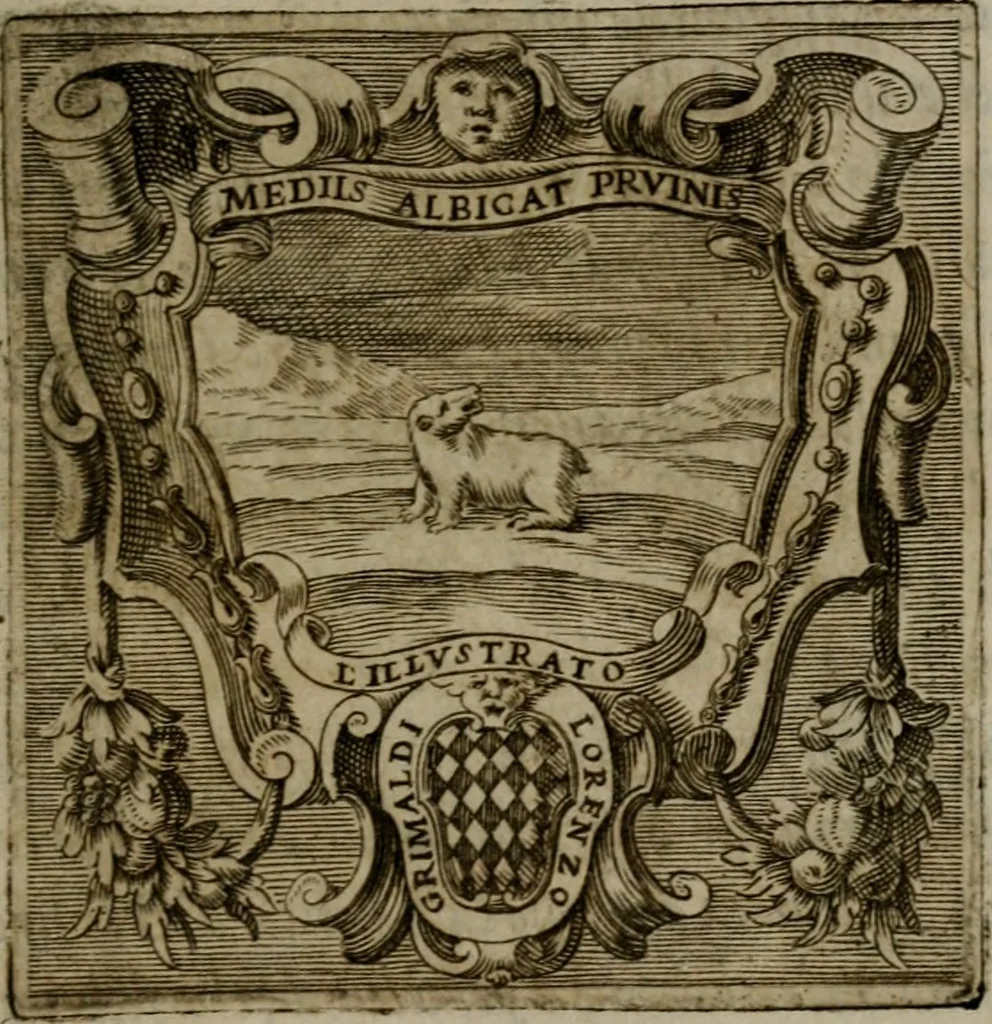 An illustration from Memorie, imprese, e ritratti de' signori Accademici Gelati de Bologna, 1672, leaf 350